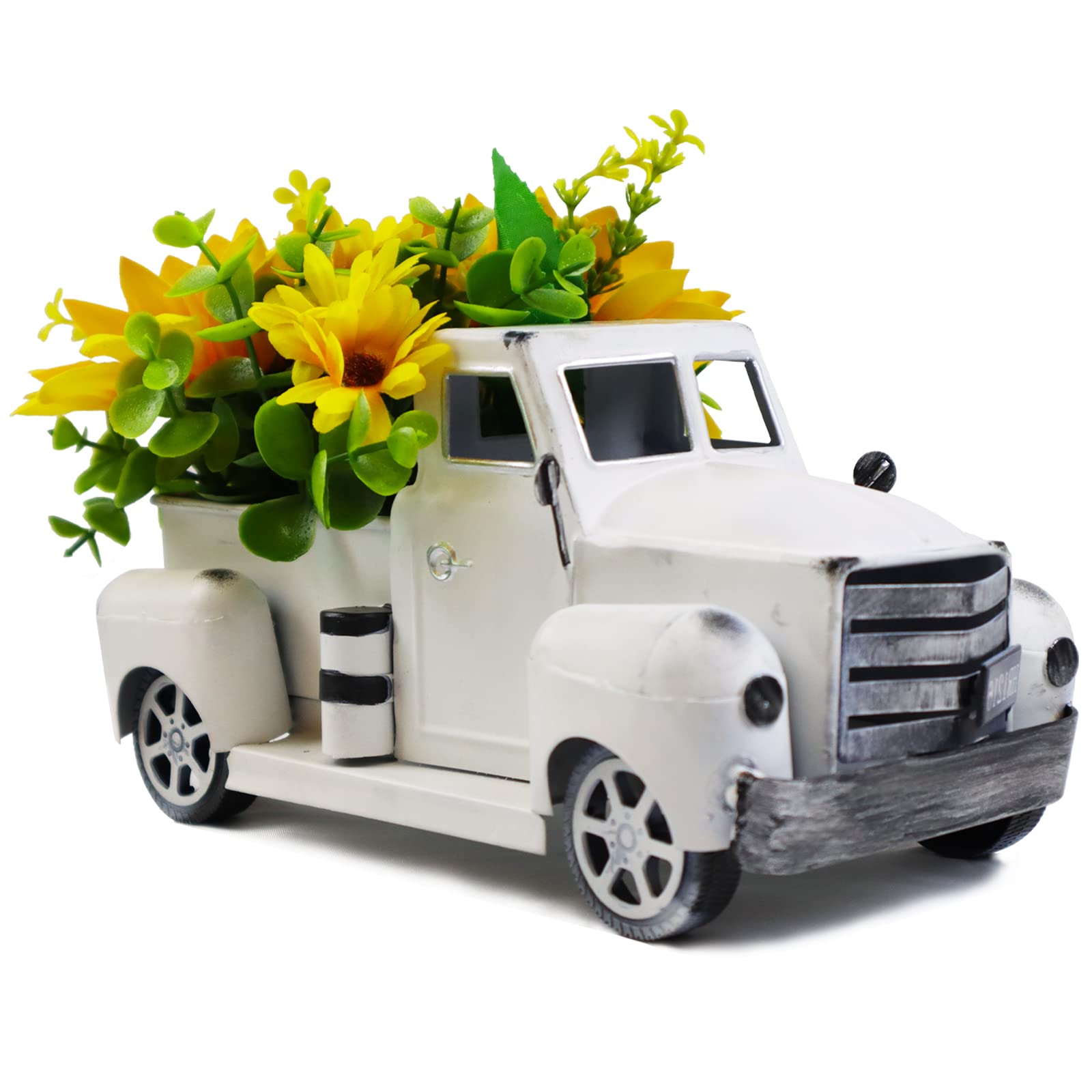 Amazon.com: Fleecy day Sunflower Metal Truck with Artificial
